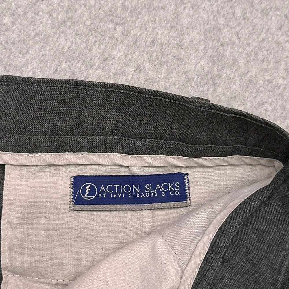 Vintage 90's‎ Levi's Action Slacks Men's 36x29 Gray Dress Pants Preppy Straight